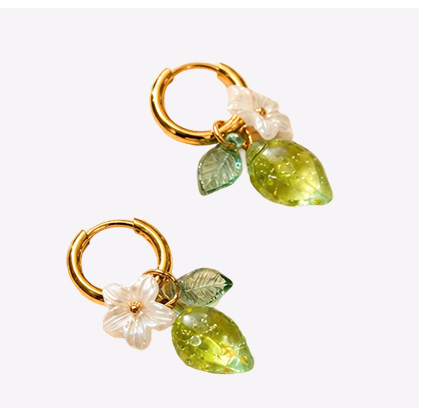 Mojito Lime Hoop Earrings