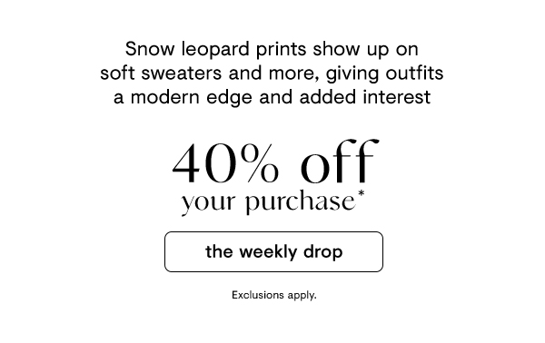 40% off your purchase 
