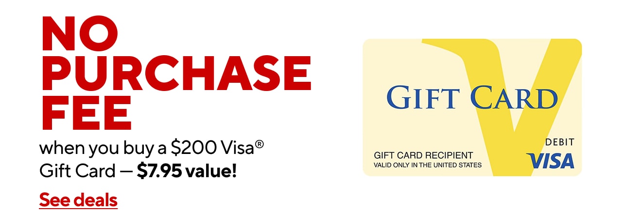 $7.95 Off $200 Visa Gift Card + $7.95 Fee