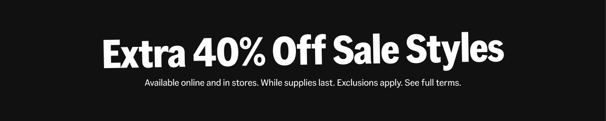 Extra 40% Off Sale Styles