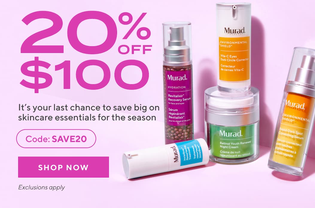 20% off $100 with code SAVE20 - Shop Now