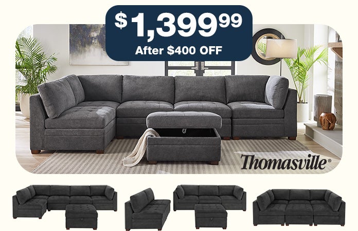 Thomasville sectional $1,399.99 after $400 OFF