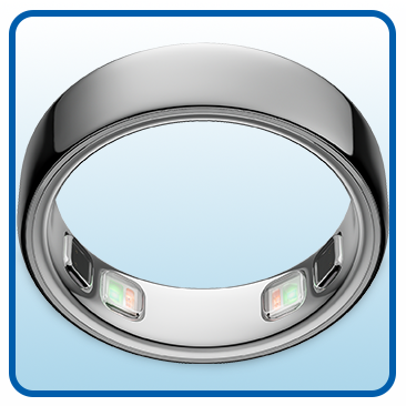 Oura Ring 5 Silver Smart Ring Bundle: Additional Charger + Additional Year of Manufacturer’s Warranty, Sizes 7-11