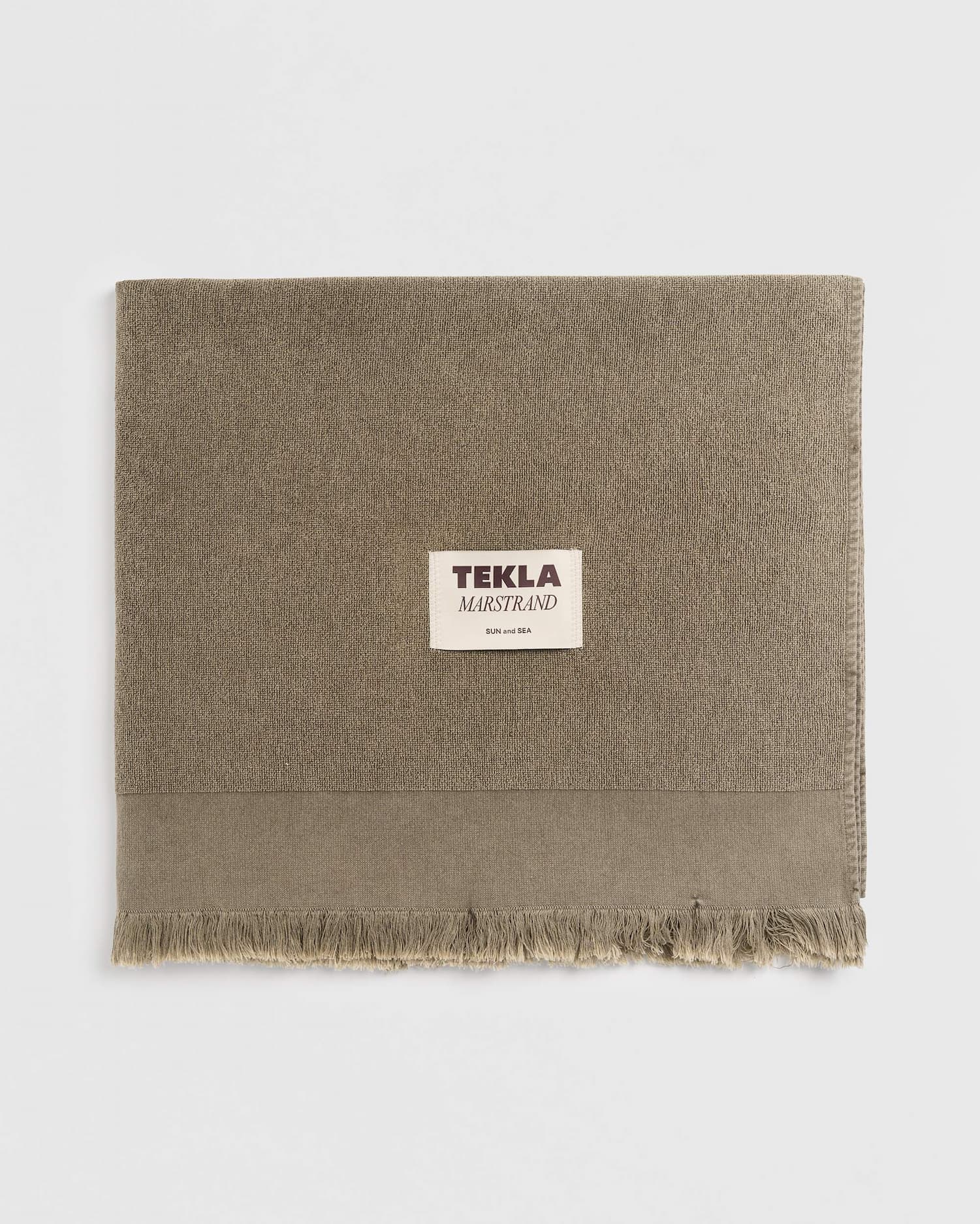 Sun Bleached Taupe Terry beach towel