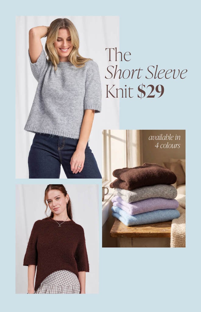 Short Sleeve Knit Jumper $29