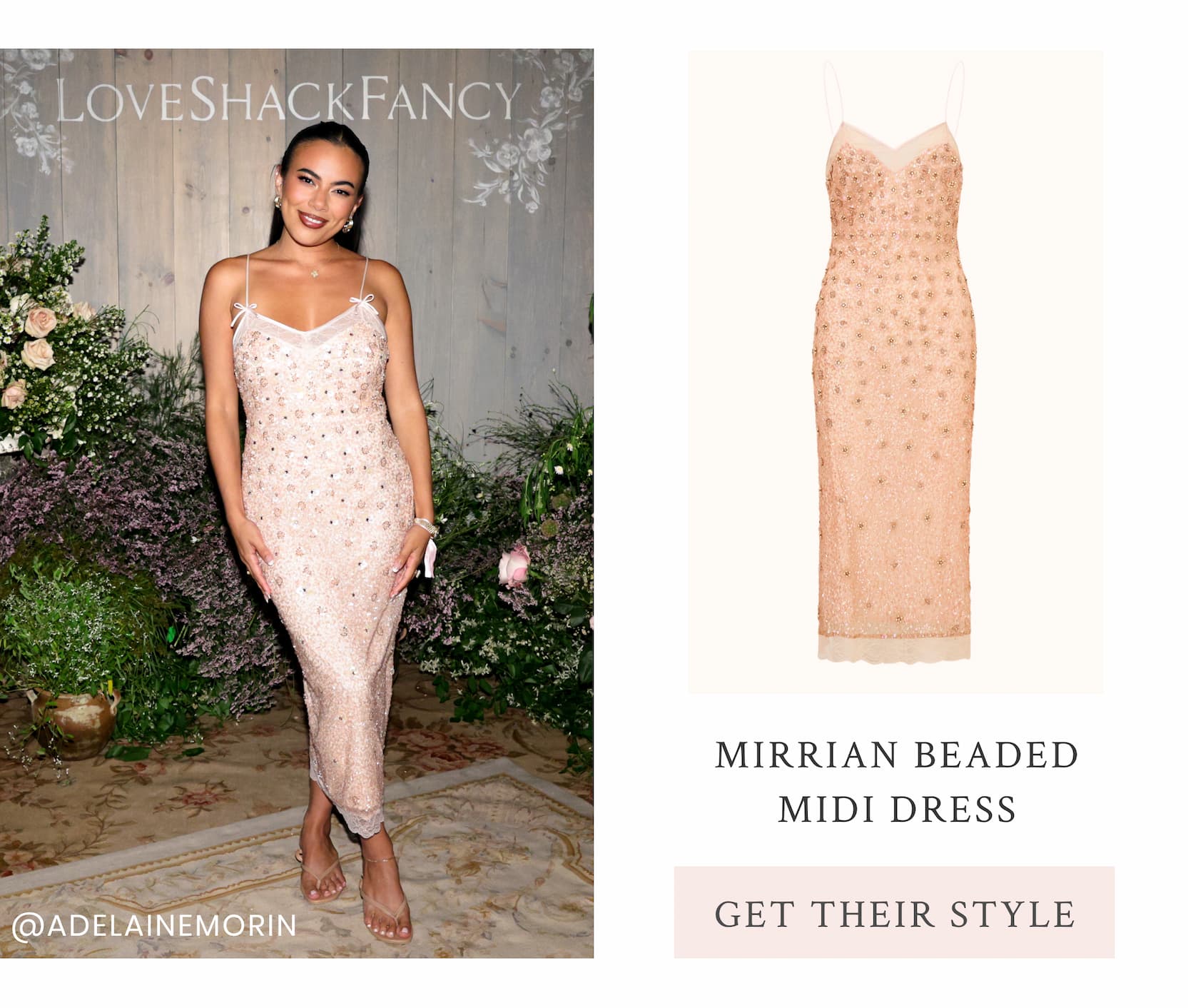 Mirrian Beaded Midi Dress <GET THEIR STYLE>