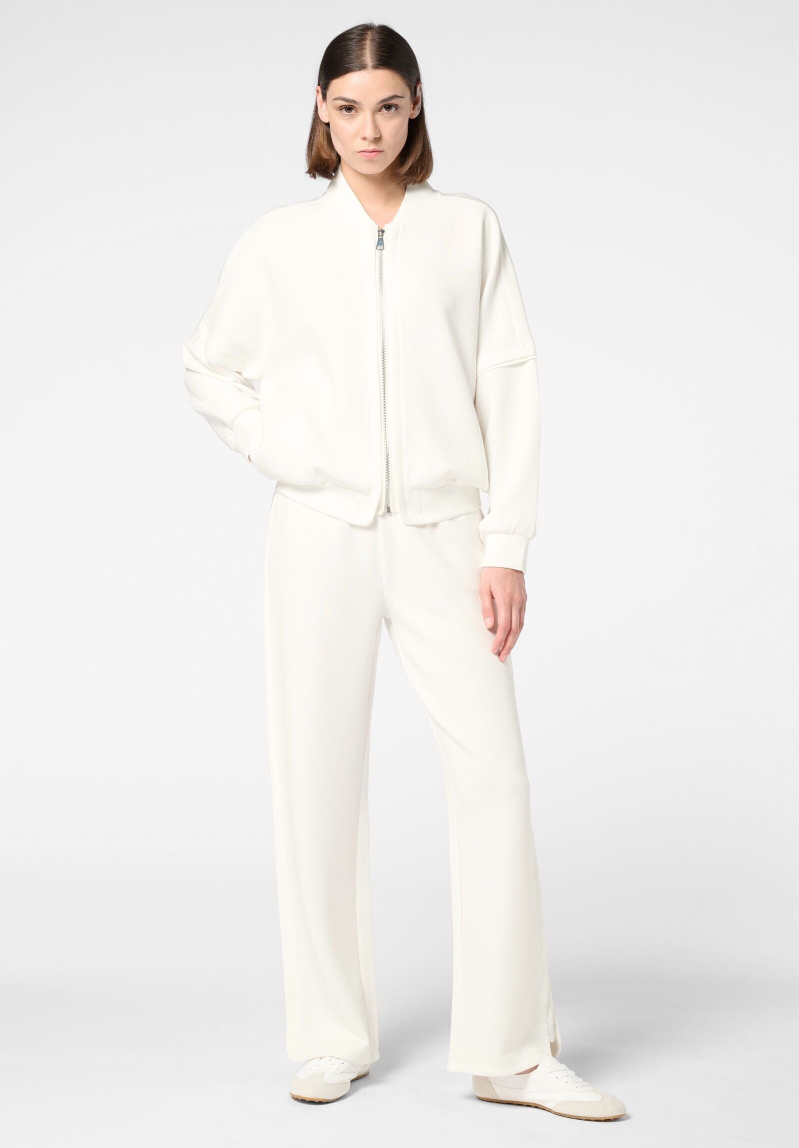 Image of Modal Boarding Pass Technical Fabric Trousers - Ivory