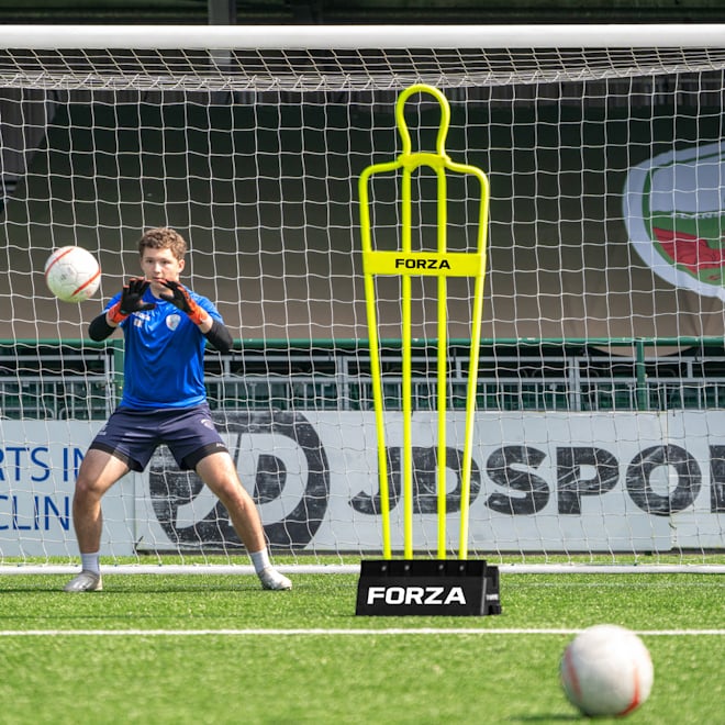 Goalkeeper training with the FORZA GK Mannequins.
