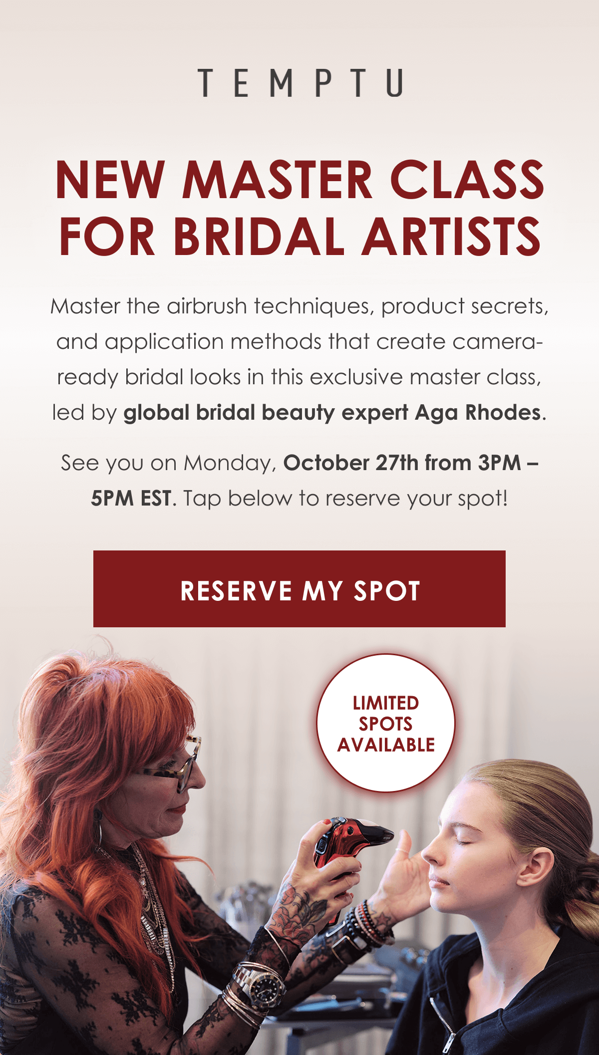 New Master Class For Bridal Artists