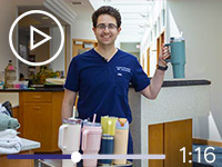 Dr. Daniel Schlessinger holding water bottle - Watch Video