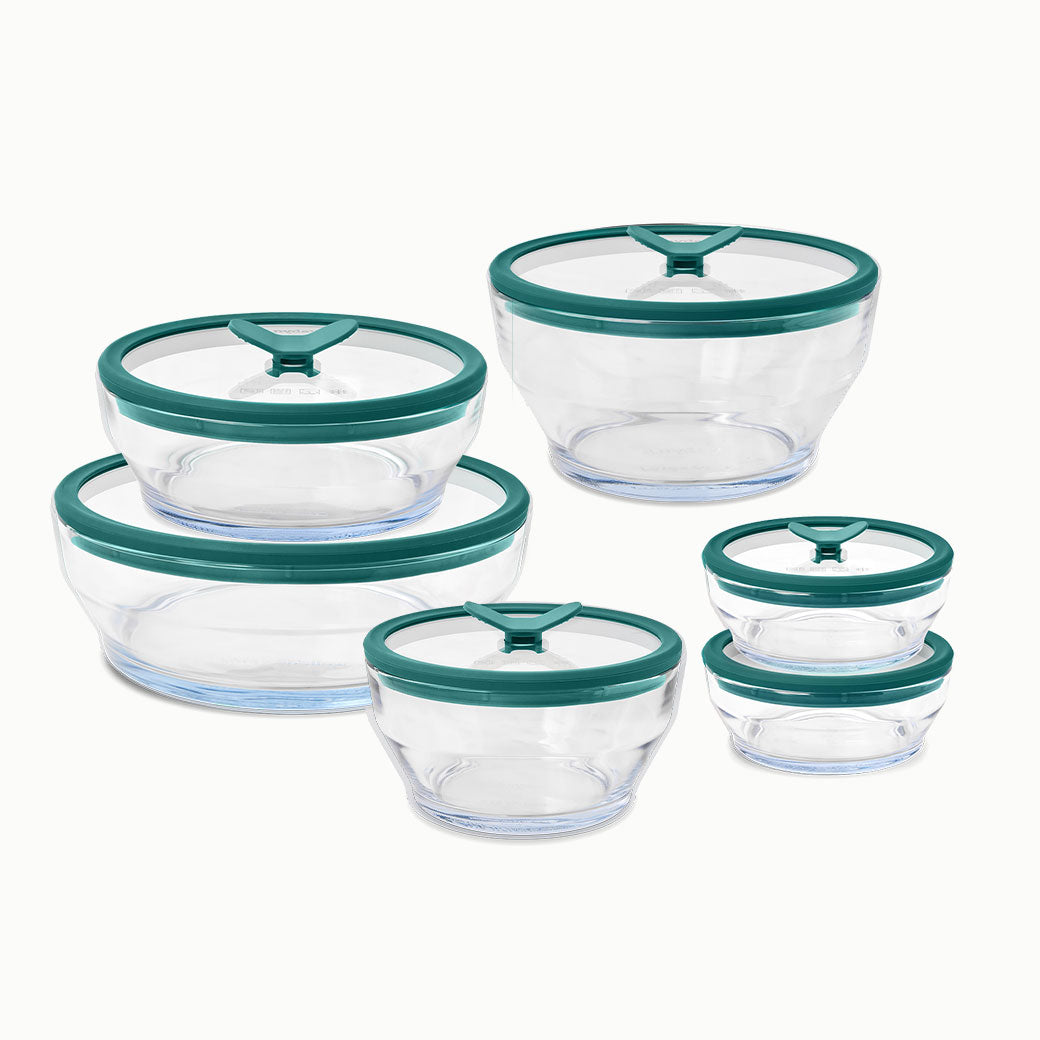 Image of 12-Piece Glass Round Dish Set