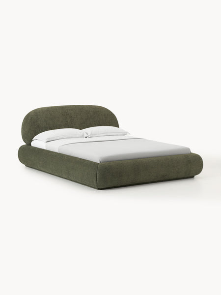 Letto imbottito in teddy bouclé Alba