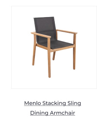 POVL Outdoor Menlo Stacking Sling Dining Armchair