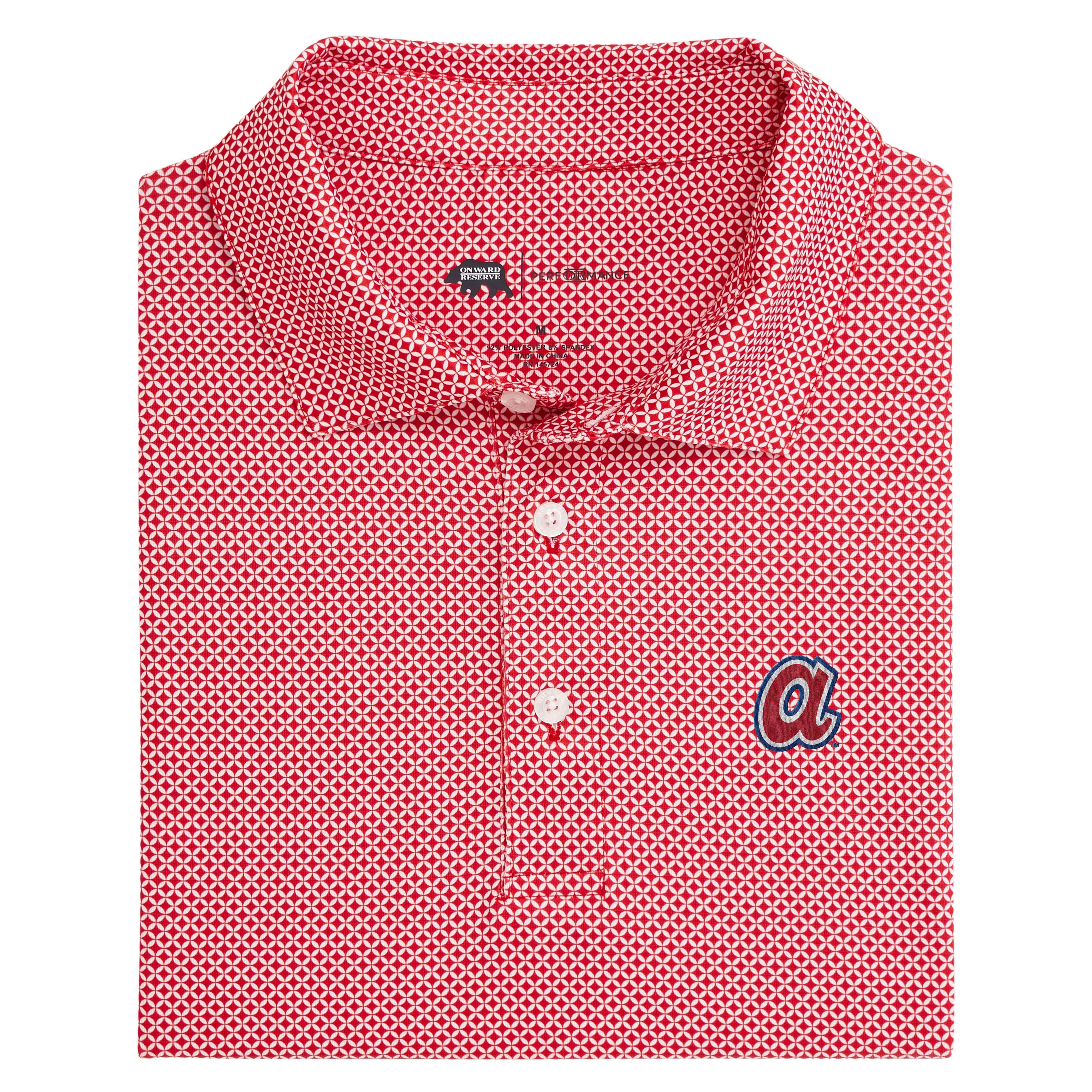 Image of Braves Cooperstown A Scope Printed Performance Polo