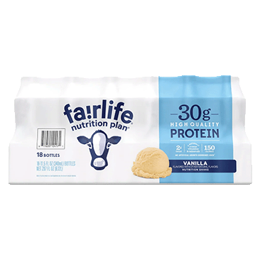 Fairlife Nutrition Plan, 30g Protein Shake, Vanilla, 11.5 fl oz, 18-pack