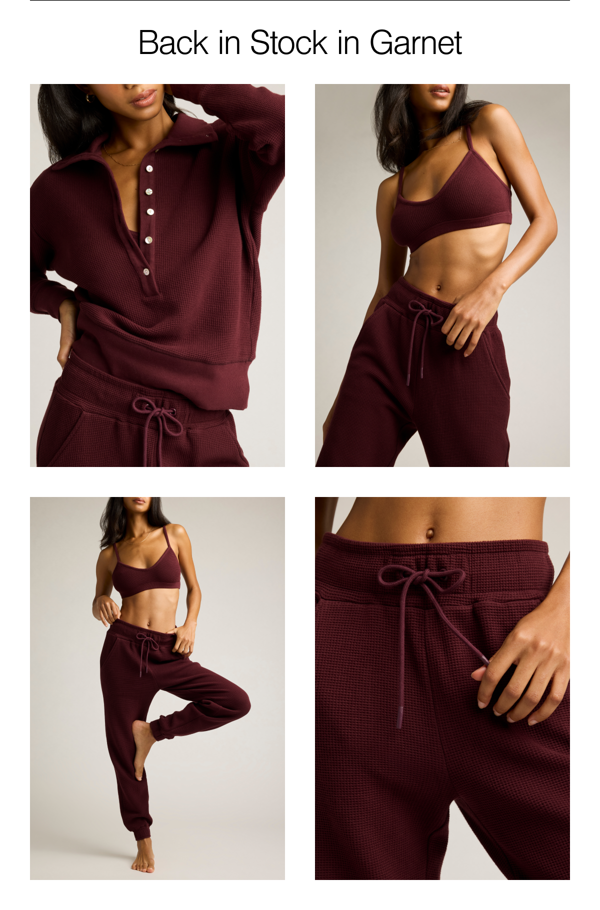 Garnet is a sumptuous velvety pinot deep red tone. Shop Back in stock Waffle Knit in Garnet. 