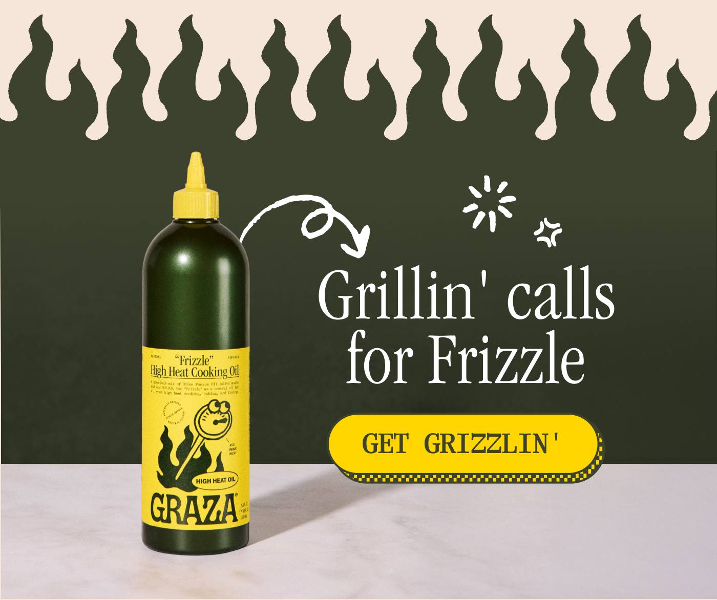 Grillin’ & fryin’ calls for Frizzle. GET GRIZZLIN'