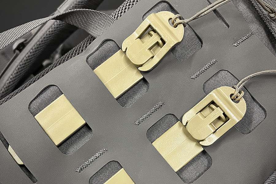 5' MOLLE sticks, notice the top unlocked & bottom locked head postion