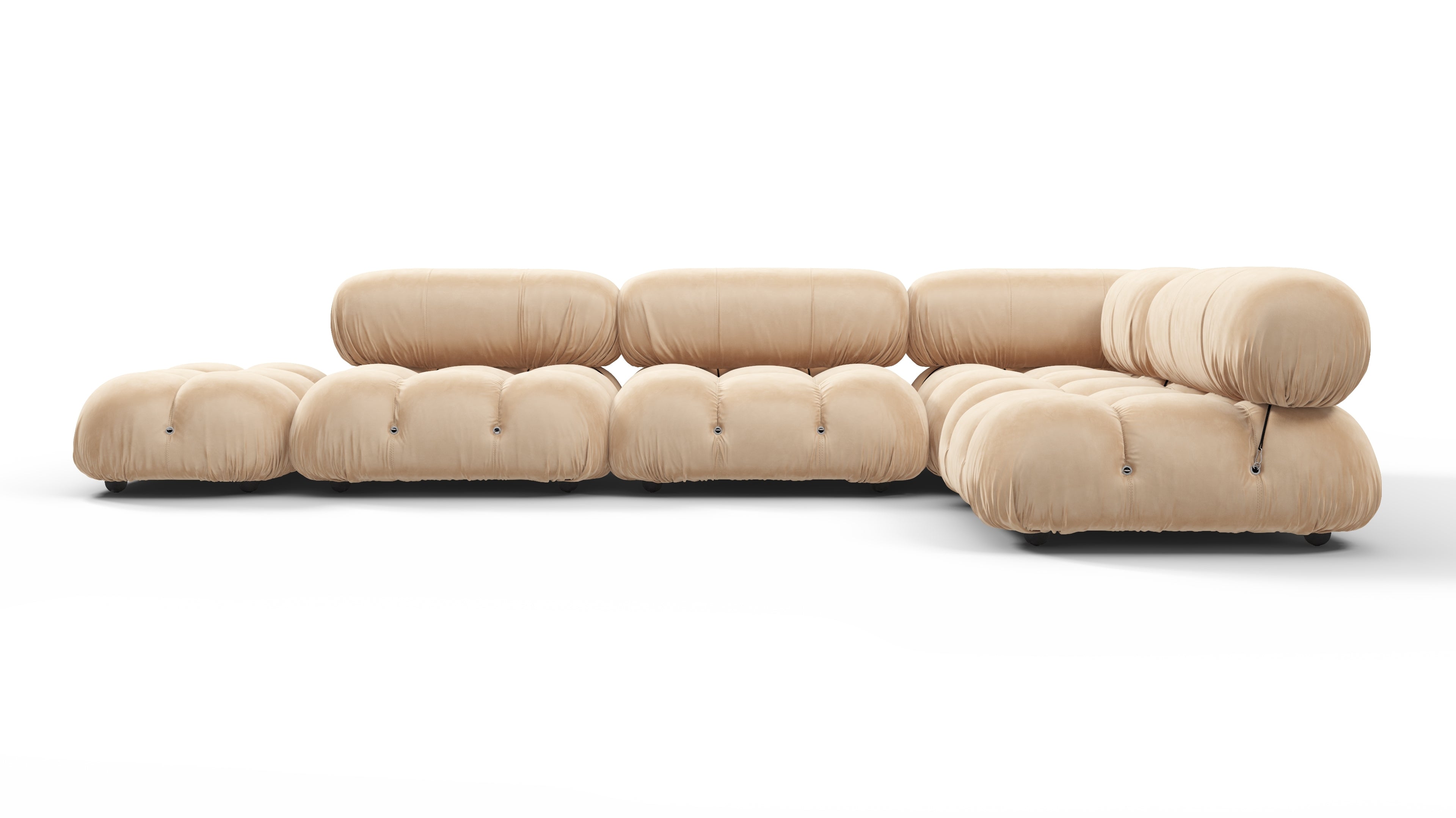 Image of Bellini Sectional - Mario Bellini Sectional, Right Corner, Ecru Velvet