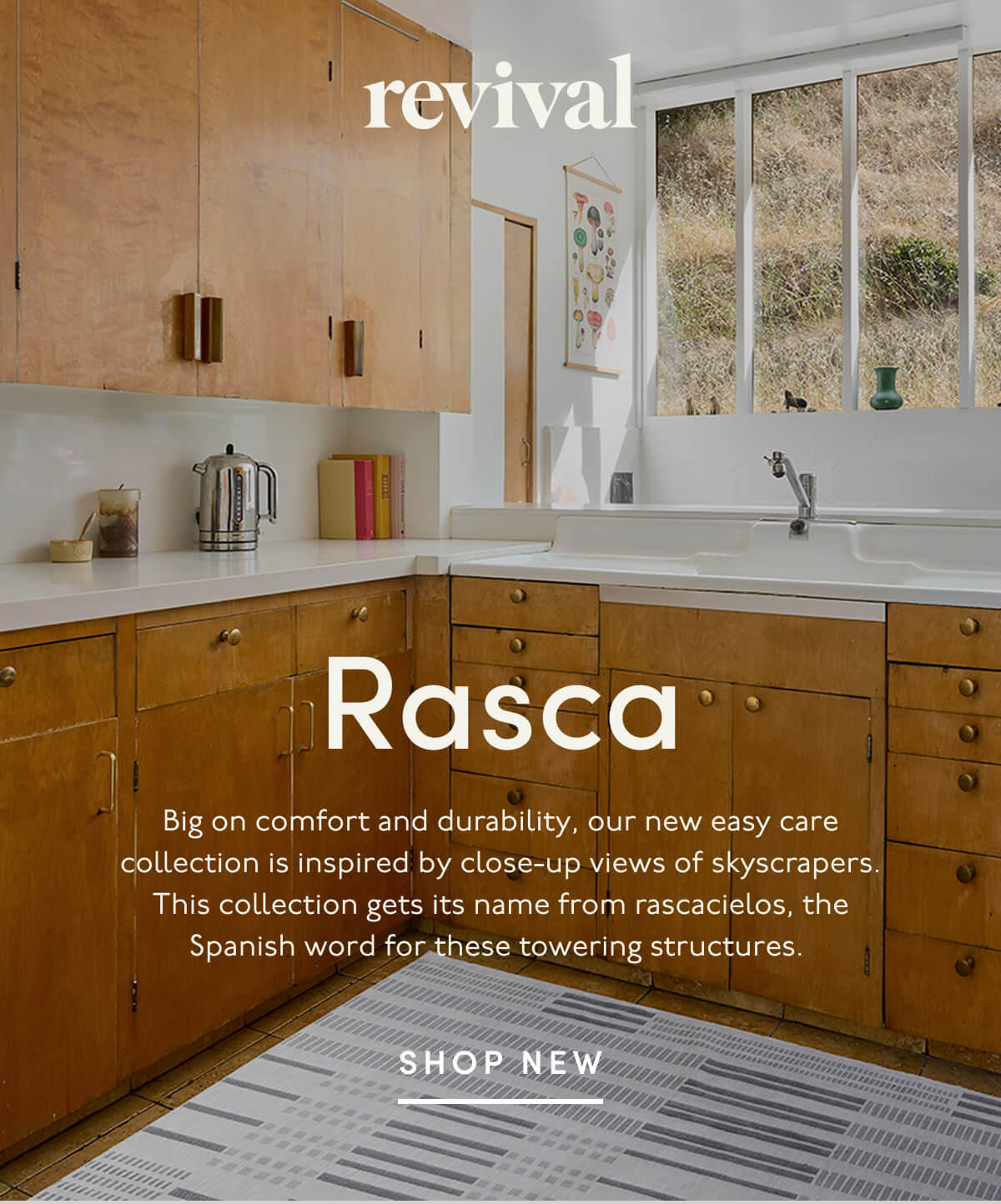 Revival | Rasca | Big on comfort and durability, our new easy care collection is inspired by close-up views of skyscrapers. This collection gets its name from rascacielos, the Spanish word for these towering structures. | SHOP NEW