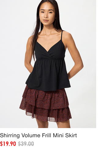 product3women0shirring0volume0frill0mini0skirt