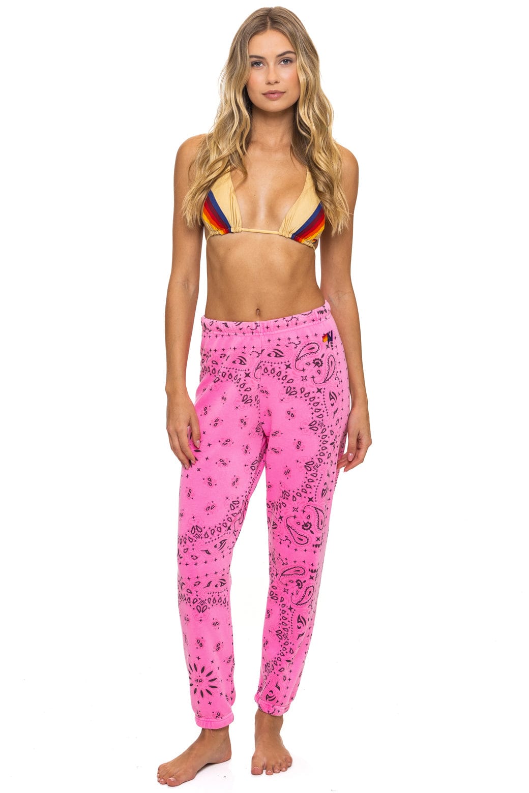 Image of BANDANA SWEATPANTS - NEON PINK