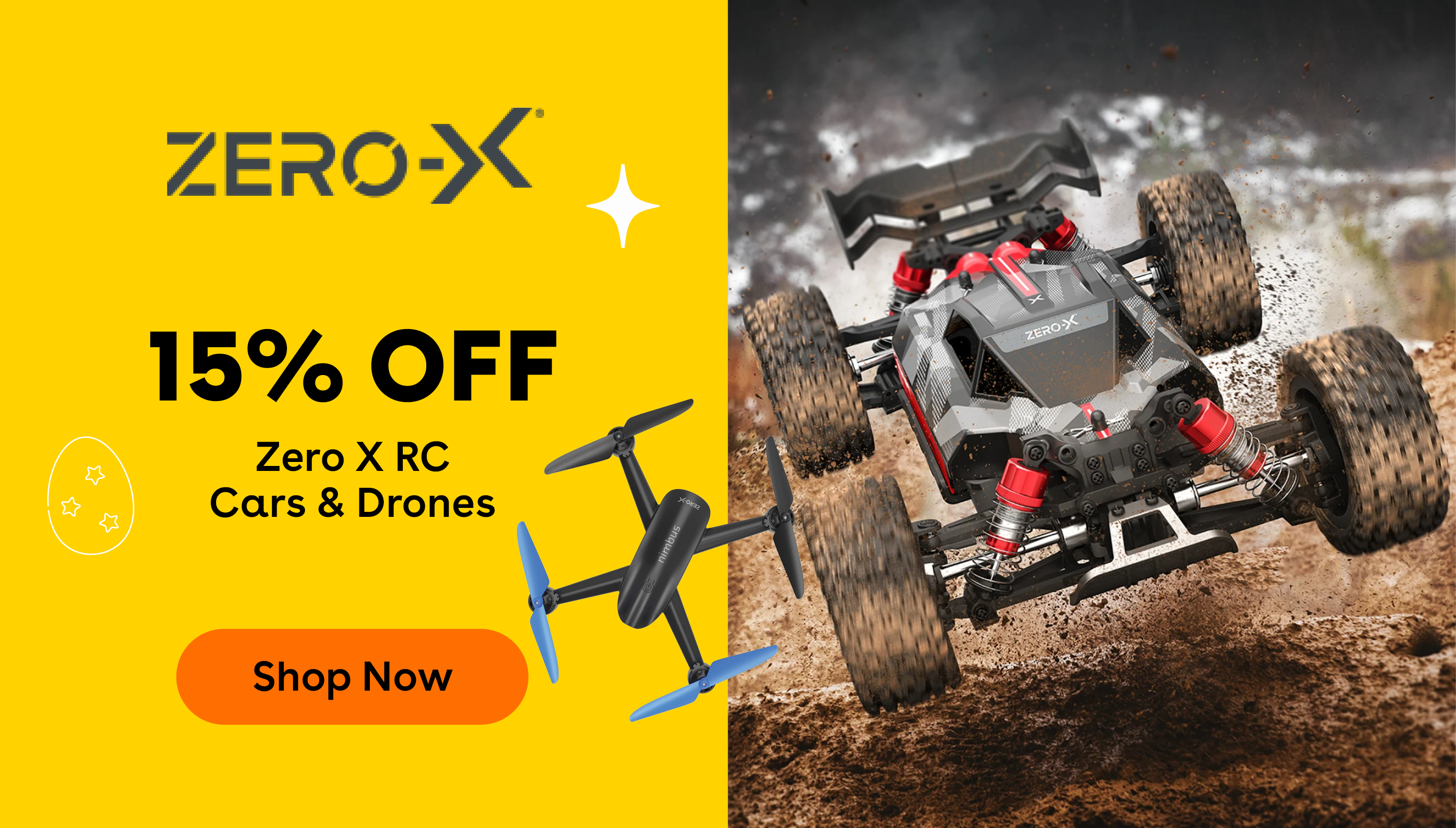 15% OFF Zero-X Remote Control Cars & Drones