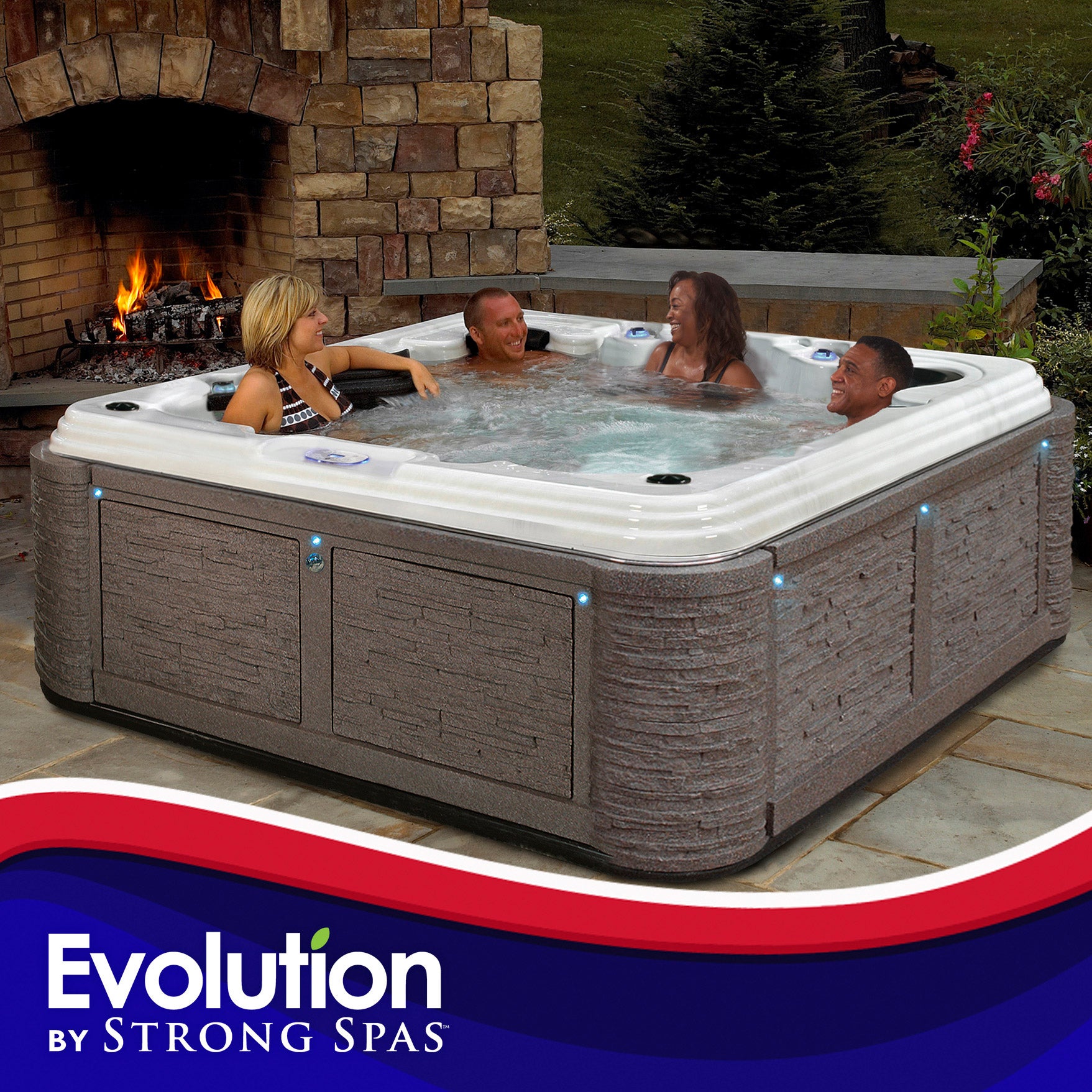 Evolution by Strong Spas Stockbridge 95-Jet, 6 or 7-Person Acrylic Spa