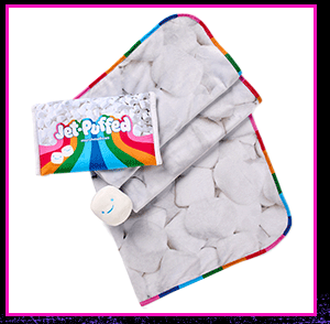 Jet Puffed Marshmallow Fleece Blanket and Plush Set
