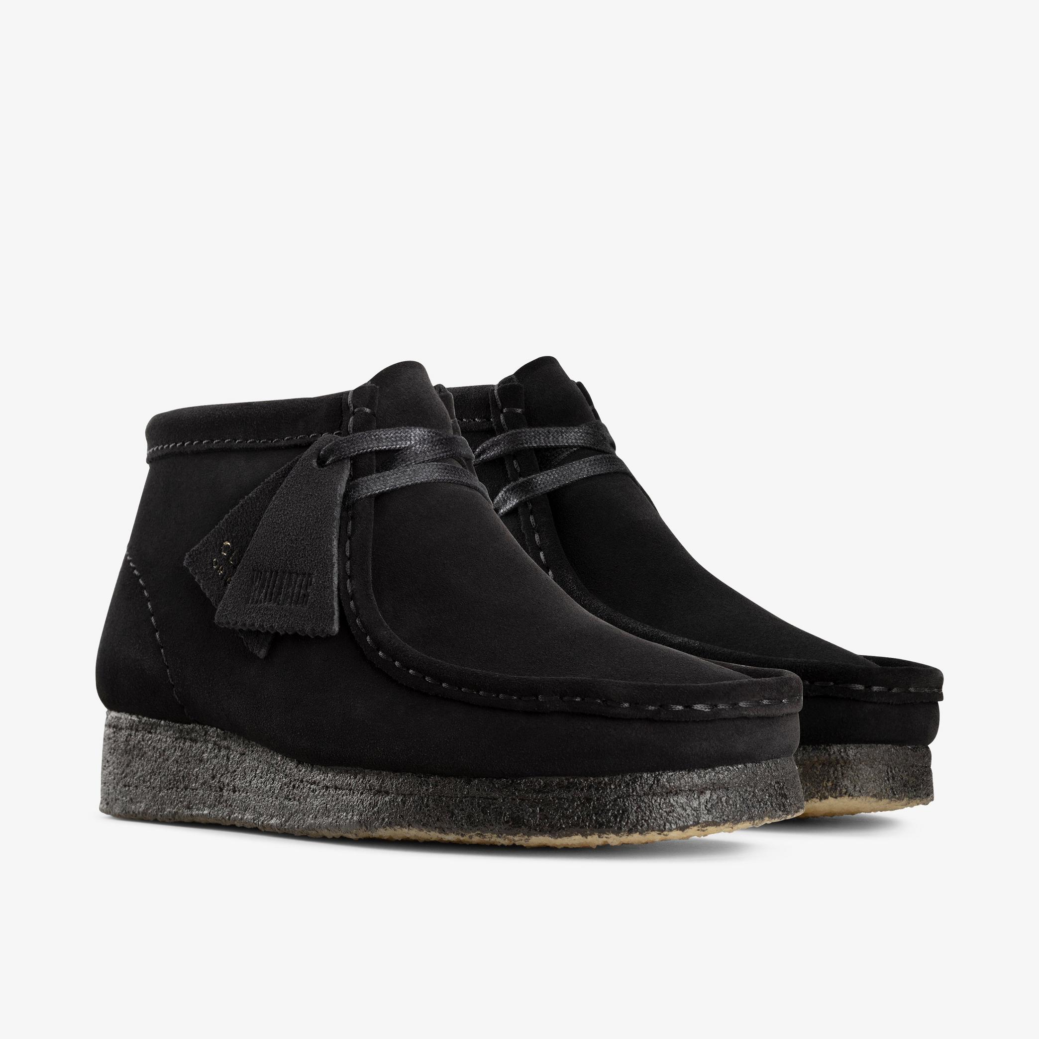 Shop Wallabee Boot Black Suede