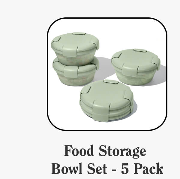 Food Storage Bowl Set- 5 Pack