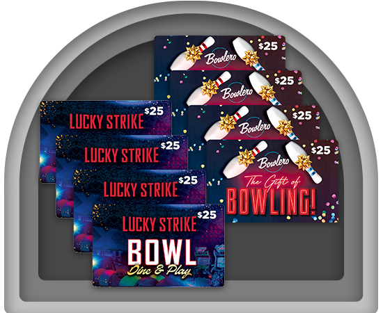 Bowlero Four or Lucky Strike - Four $25 eGift Cards