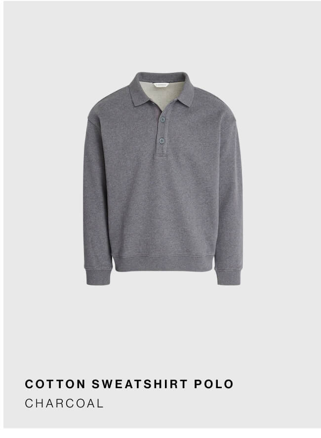 Cotton Sweatshirt Polo