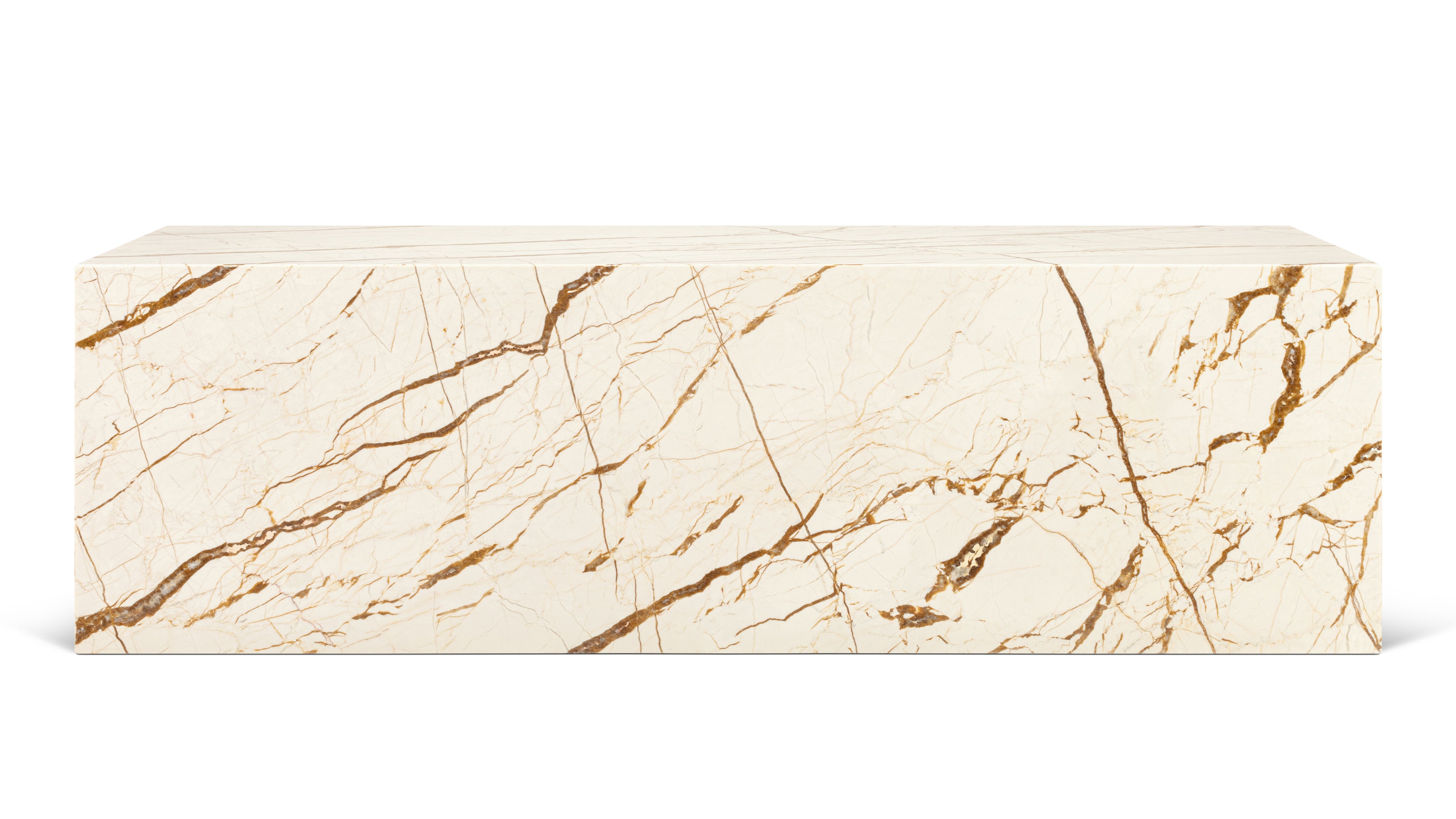 Image of Plinth - Plinth Coffee Table, Sofita Gold Marble