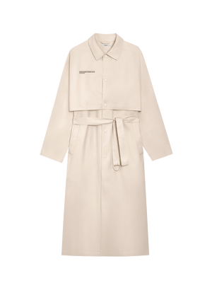 Organic Cotton Trench Coat—sand
