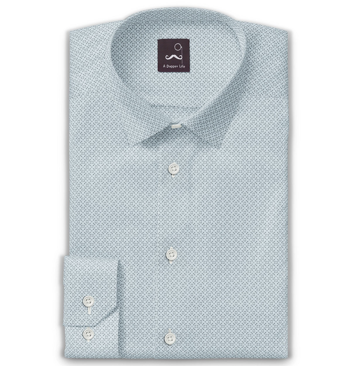 Image of Pure Cotton - Semi-Spread Collar - Long Sleeve - Blizzard