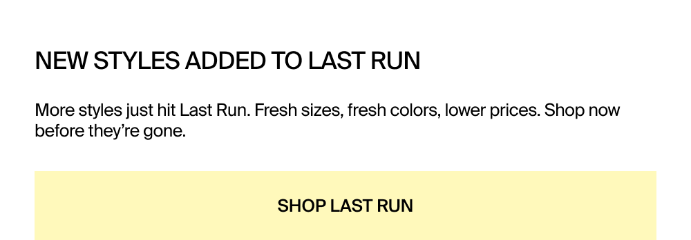 Shop Last Run