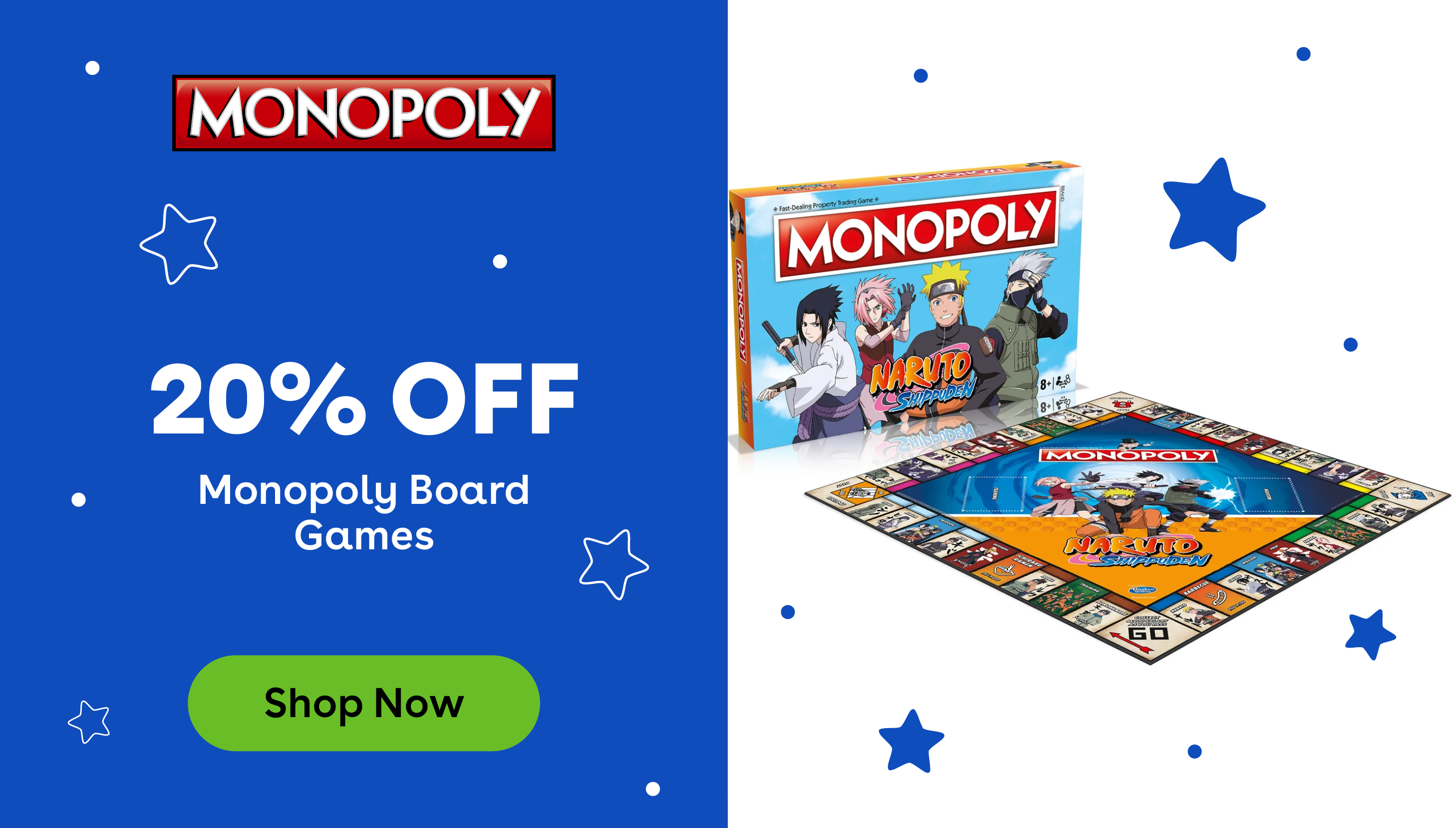 20% OFF Monopoly Board Games