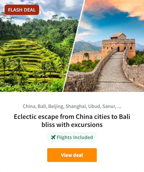 Eclectic escape from China cities to Bali bliss with excursions