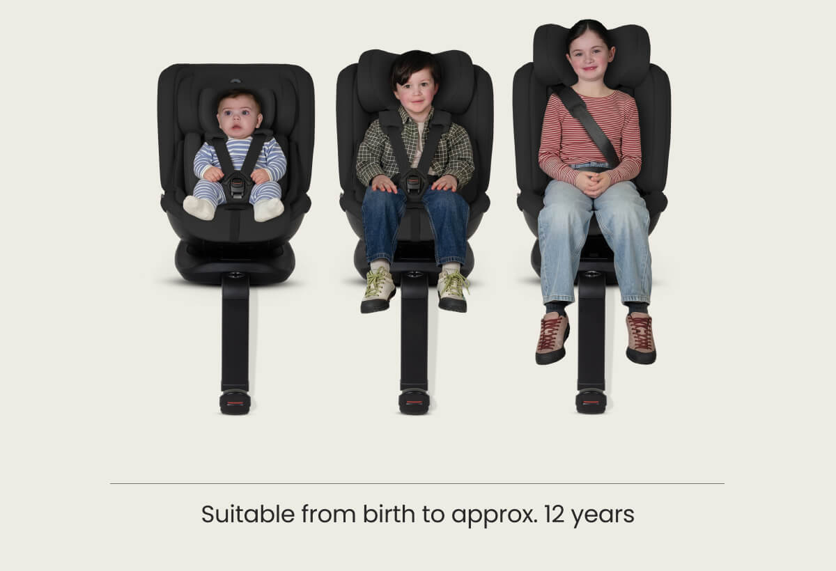 Suitable from birth to approx. 12 years