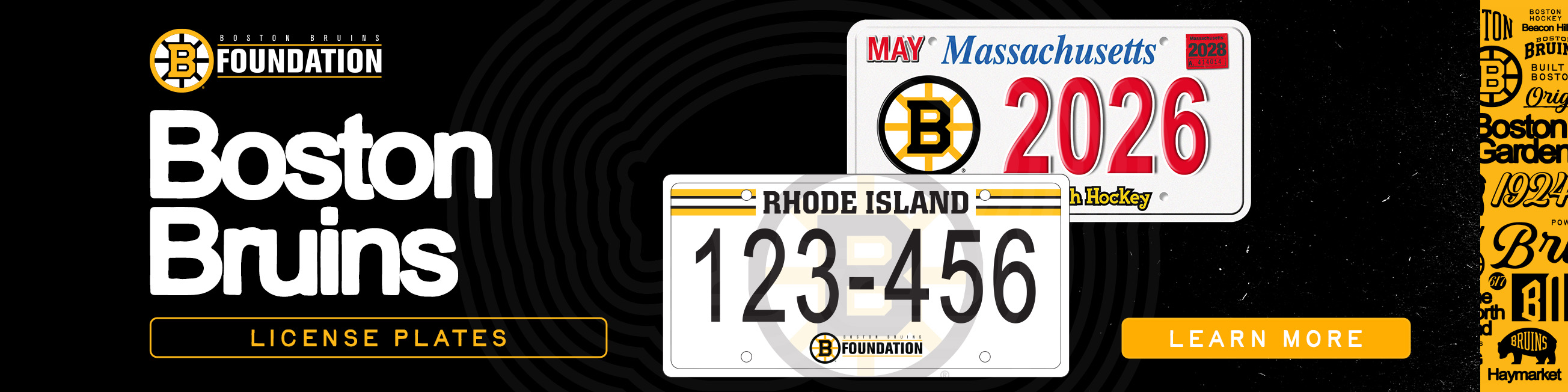 Boston Bruins License Plates