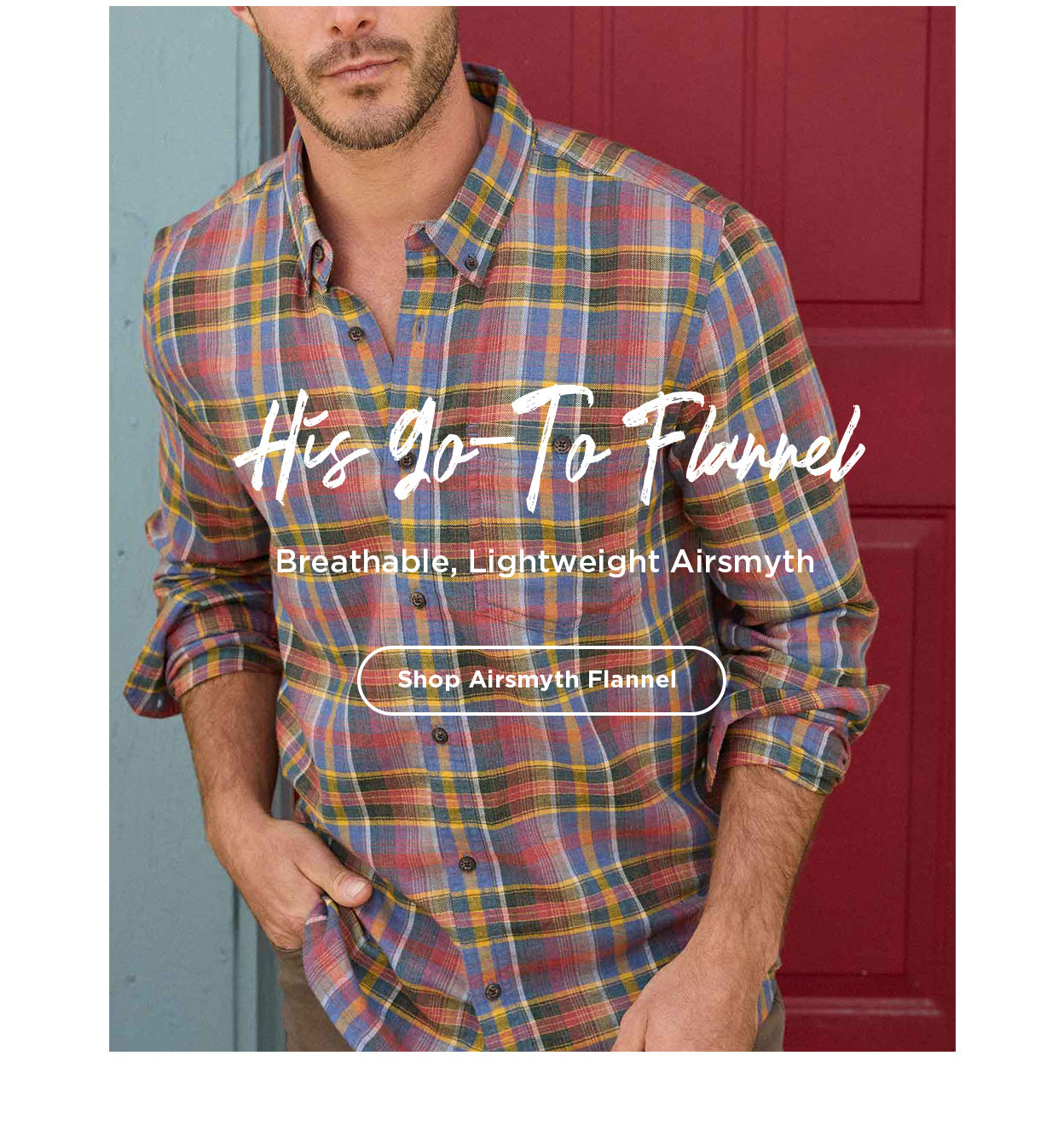 His Go-To Flannel Breathable, Lightweight Airsmyth