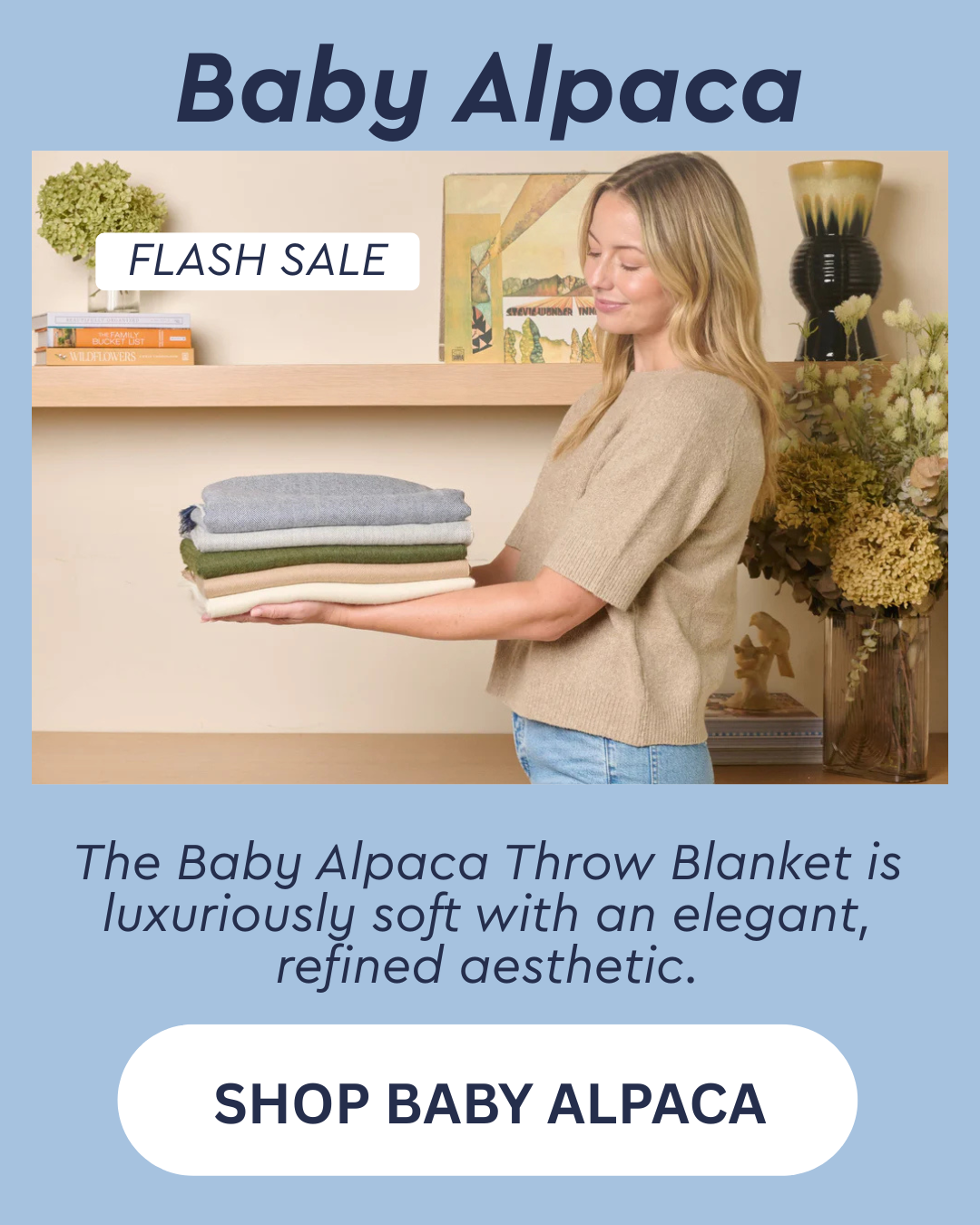Baby Alpaca Throw Blanket