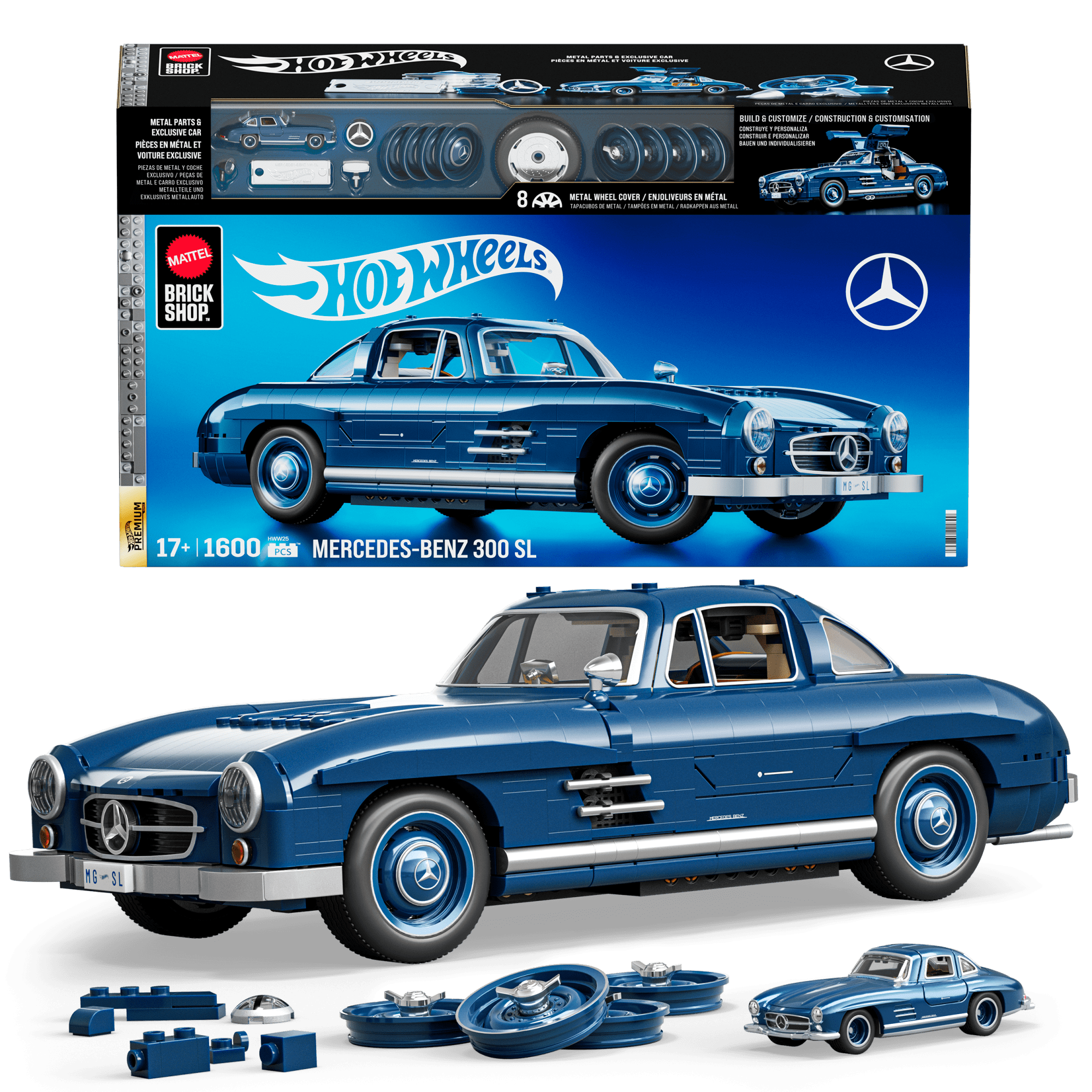 Image of Mattel Brick Shop Hot Wheels Mercedes-Benz 300 Sl