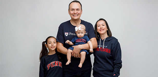Penn Medicine patient poses with family.