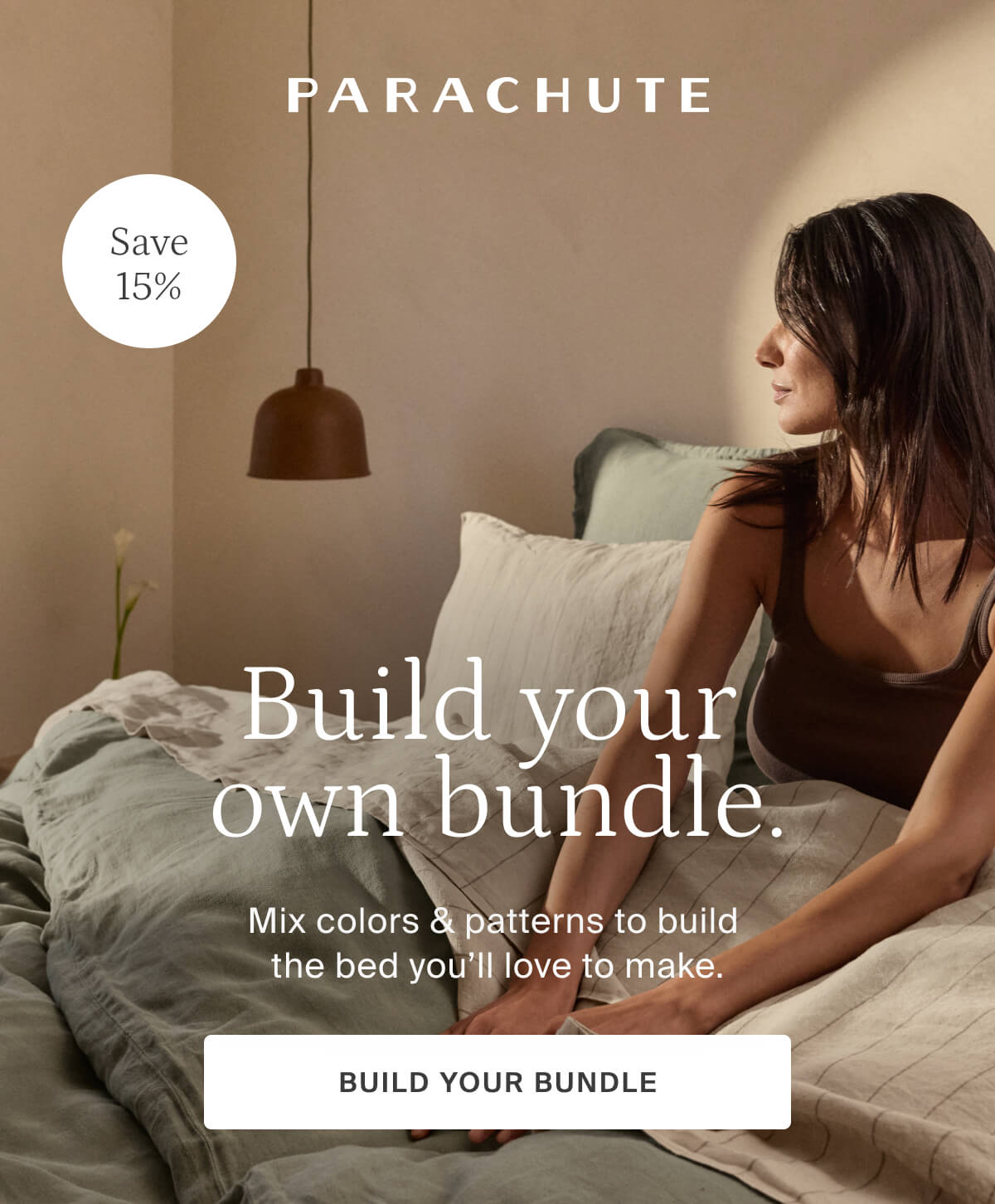 parachute, build your own bundle, save 15%, shop now