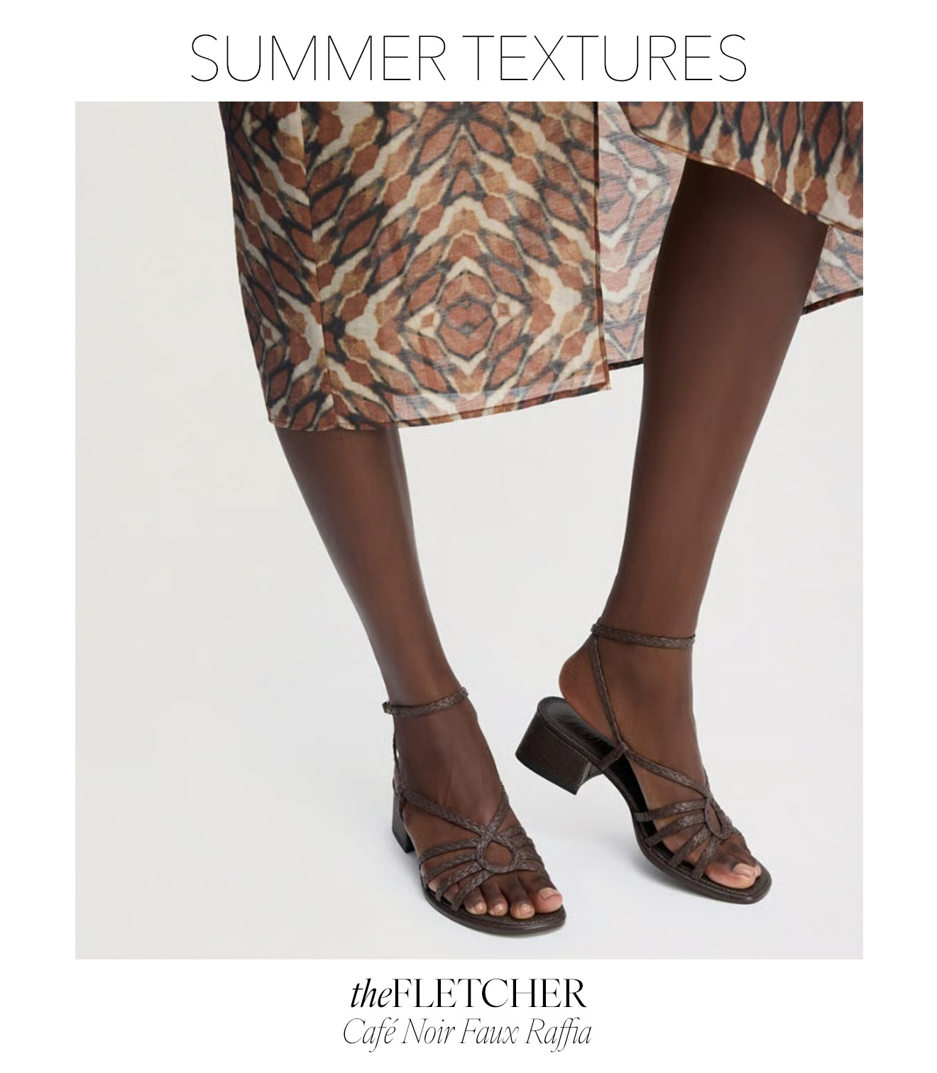 SUMMER TEXTURES | The Fletcher | Café Noir Faux Raffia