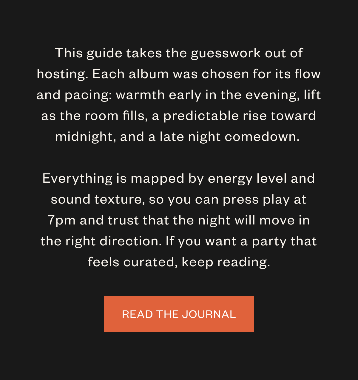 Each album was chosen for its flow and pacing. If you want a party that feels curated, keep reading.