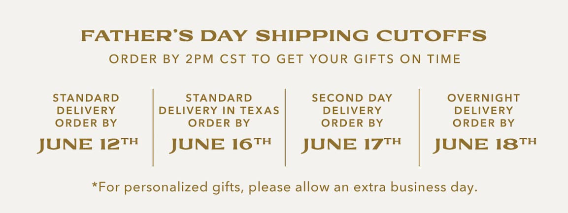 SHIPPING CUTOFFS