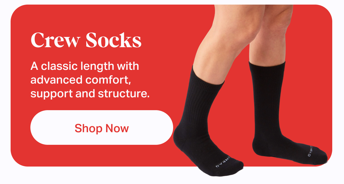 Crew Socks: A classic length with advanced comfort, support and structure. | Shop now